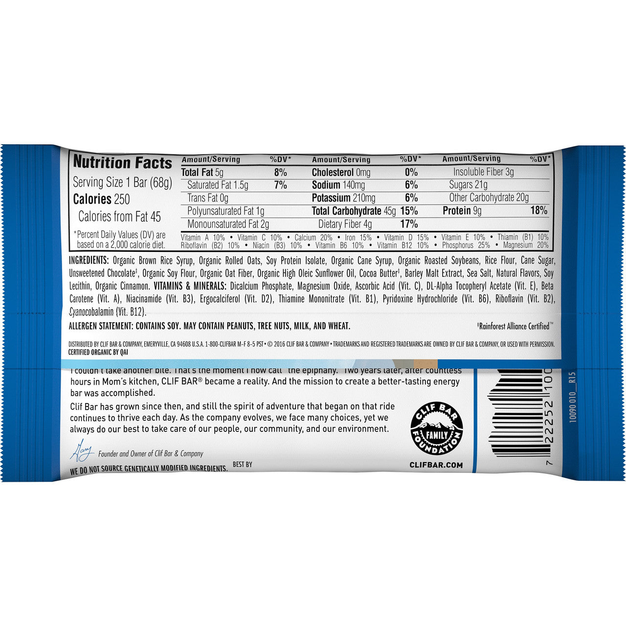 Clif Bar Chocolate Chip Clif Bar Bar (12x2.4 Oz)-3