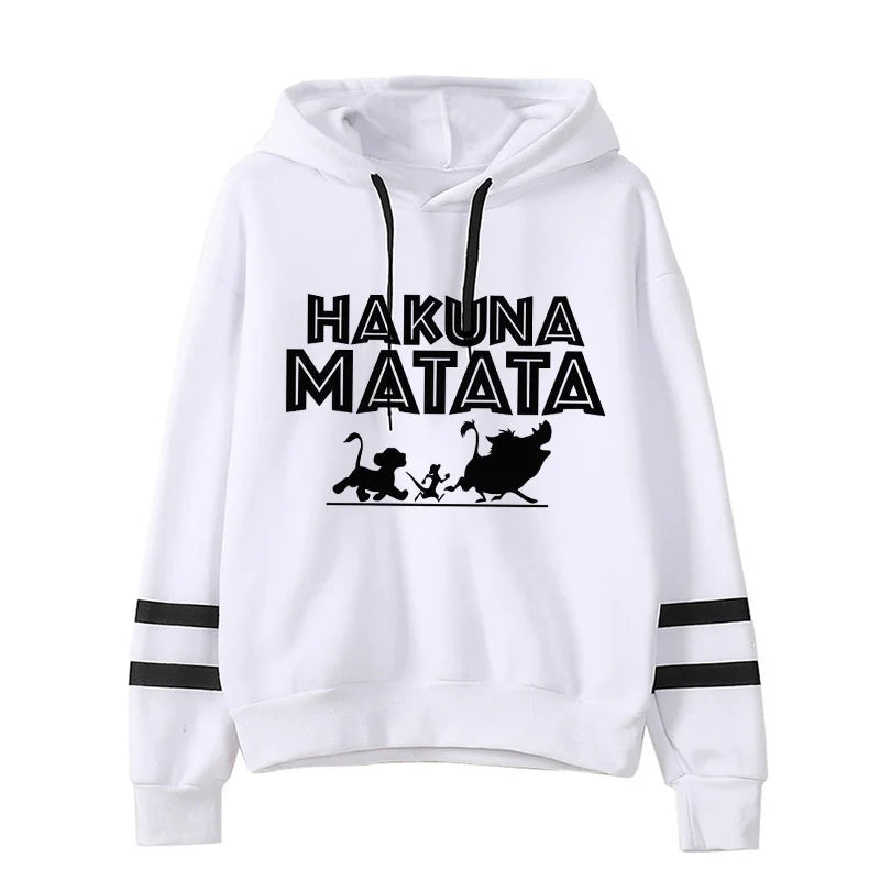 Fashion Cool  Hakuna Matata Hoodie Disney The Lion King Sweatshirt  Women Clothes Hoody Famale Hoodies Kawaii